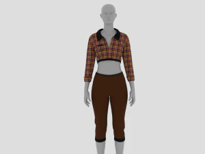 Womens Dress - Female Outfit Clothes 3D Model