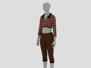 Womens Dress - Female Outfit Clothes Model 3D