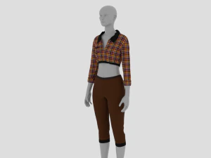 Womens Dress - Female Outfit Clothes 3D Model