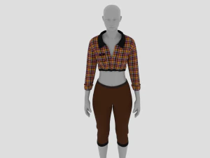 Womens Dress - Female Outfit Clothes 3D Model