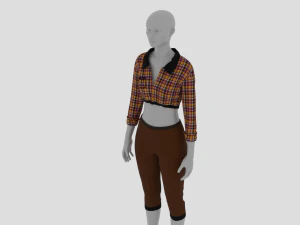 Womens Dress - Female Outfit Clothes 3D Model