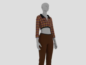 Womens Dress - Female Outfit Clothes 3D Model
