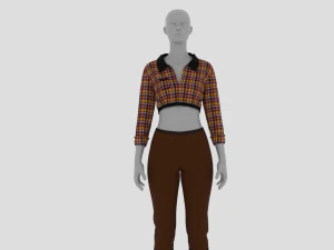 Womens Dress - Female Outfit Clothes 3D Model