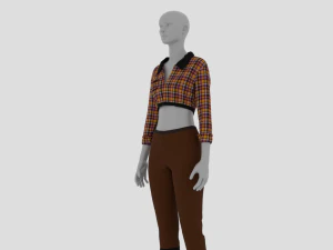Womens Dress - Female Outfit Clothes 3D Model