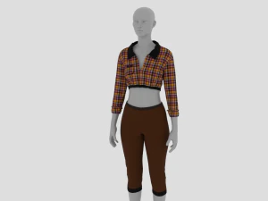 Womens Dress - Female Outfit Clothes 3D Model