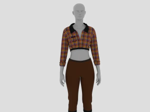 Womens Dress - Female Outfit Clothes 3D Model