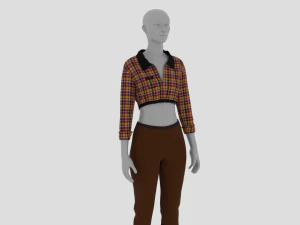 Womens Dress - Female Outfit Clothes 3D Model