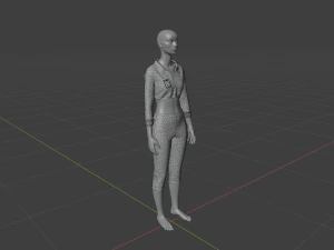 Womens Dress - Female Outfit Clothes 3D Model