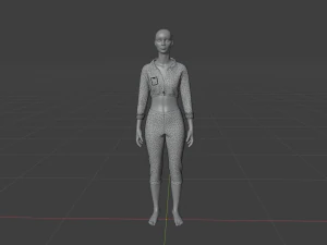 Womens Dress - Female Outfit Clothes 3D Model