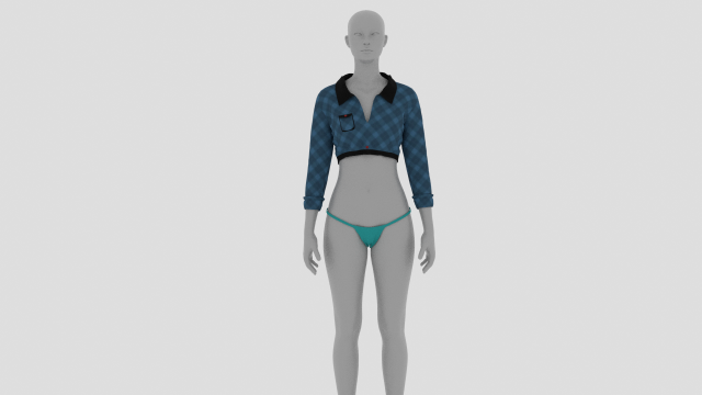 Womens Dress - Female Outfit Clothes Modello 3D .c4d .max .obj .3ds .fbx .stl .blend 