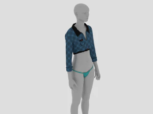 Womens Dress - Female Outfit Clothes 3D Model