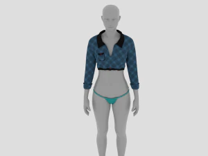 Womens Dress - Female Outfit Clothes 3D Model