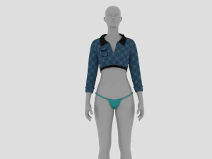Womens Dress - Female Outfit Clothes 3D Model