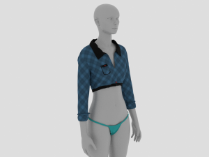 Womens Dress - Female Outfit Clothes Modello 3D