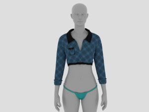 Womens Dress - Female Outfit Clothes Modello 3D