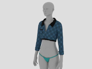 Womens Dress - Female Outfit Clothes 3D Model