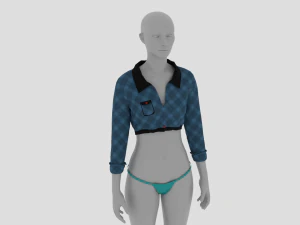 Womens Dress - Female Outfit Clothes 3D Model