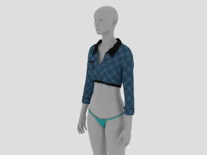 Womens Dress - Female Outfit Clothes 3D Model
