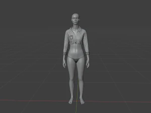 Womens Dress - Female Outfit Clothes 3D Model