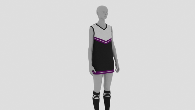 Womens Dress - Female Outfit Clothes 3D Model .c4d .max .obj .3ds .fbx .stl .blend 