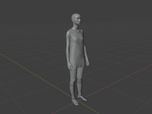 Womens Dress - Female Outfit Clothes 3D Model