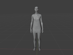 Womens Dress - Female Outfit Clothes 3D Model