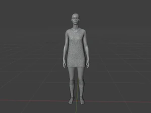 Vestido Feminino - Roupas Femininas Modelo 3D