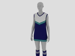 Womens Dress - Female Outfit Clothes 3D Model