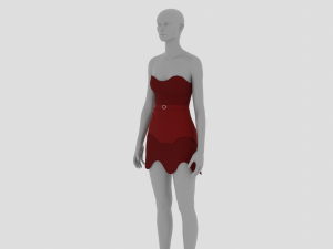 Womens Dress - Female Outfit Clothes 3D Model