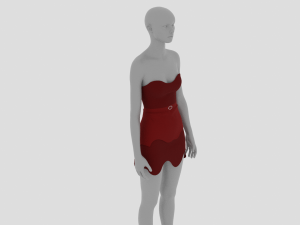 Womens Dress - Female Outfit Clothes 3D Model