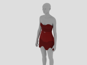Womens Dress - Female Outfit Clothes 3D Model