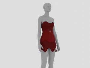 Womens Dress - Female Outfit Clothes 3D Model