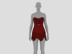 Womens Dress - Female Outfit Clothes 3D Model