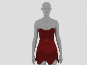 Womens Dress - Female Outfit Clothes 3D Model