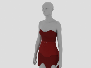 Womens Dress - Female Outfit Clothes 3D Model