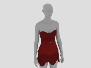 Womens Dress - Female Outfit Clothes 3D Model