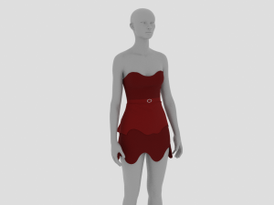 Womens Dress - Female Outfit Clothes 3D Model