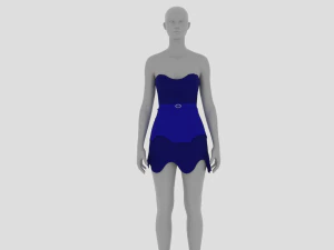 Womens Dress - Female Outfit Clothes 3D Model
