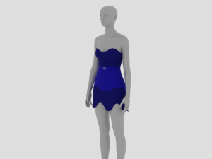 Womens Dress - Female Outfit Clothes 3D Model