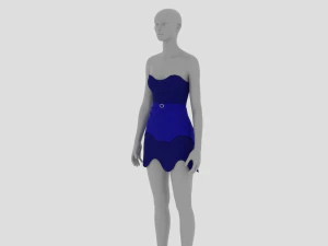 Womens Dress - Female Outfit Clothes 3D Model