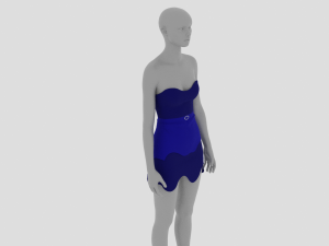 Womens Dress - Female Outfit Clothes 3D Model