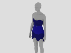 Womens Dress - Female Outfit Clothes 3D Model