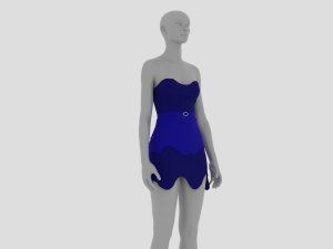 Womens Dress - Female Outfit Clothes 3D Model