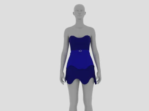 Womens Dress - Female Outfit Clothes 3D Model