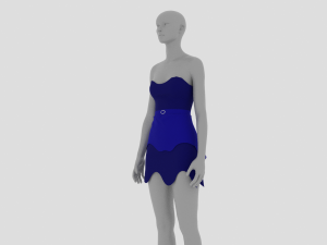 Womens Dress - Female Outfit Clothes 3D Model