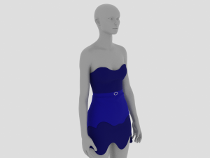 Womens Dress - Female Outfit Clothes 3D Model