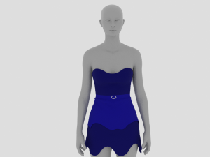 Womens Dress - Female Outfit Clothes 3D Model