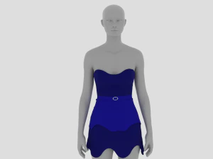 Womens Dress - Female Outfit Clothes 3D Model