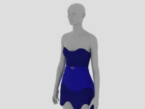 Womens Dress - Female Outfit Clothes 3D Model