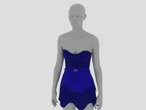 Womens Dress - Female Outfit Clothes 3D Model